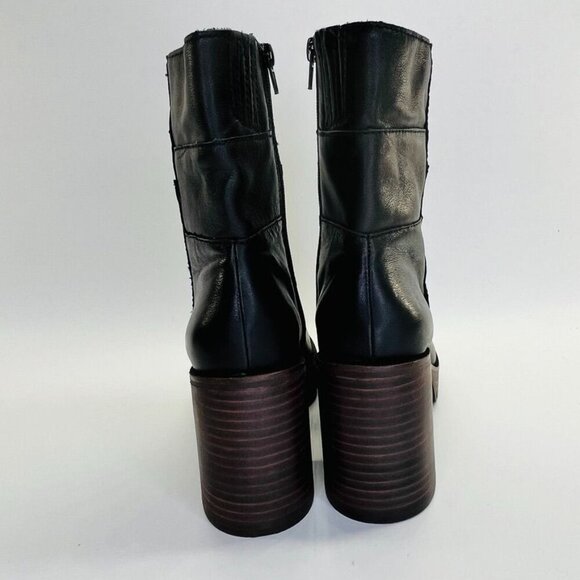 Lucky Brand Omarey Platform Boot Women's Size 6 in Black Block Heel Inside Zip - Picture 4 of 15
